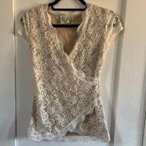 Elegant Lace V-Neck Top
